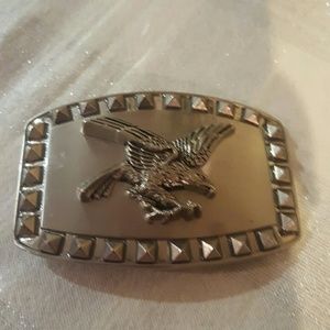 Silvertone Metal Eagle Belt Buckle Classico Italia